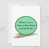 クリスマスツリーのグリーティングカード 招待状 (裏面)