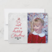 クリスマスツリーのグリーティングフォトカード カード (正面)