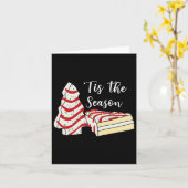 クリスマスツリーのケーキのスナックの衣装 カード (黄色い花)