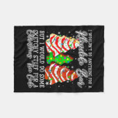 クリスマスツリーのケーキのデビーのための串気な物 フリースブランケット (正面(横))