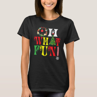 クリスマスツリーのコスチュームサンタハット クリスマス最高に楽しい Tシャツ