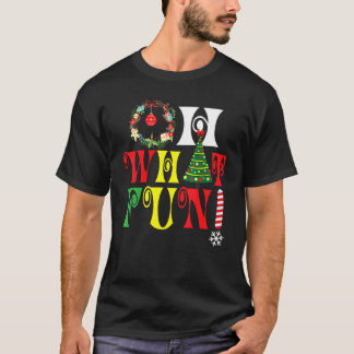 クリスマスツリーのコスチュームサンタハット クリスマス最高に楽しい Tシャツ