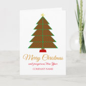 クリスマスツリーのゴールド装飾会社 シーズンカード (正面)