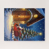 クリスマスツリーのサンタそり ジグソーパズル (横)