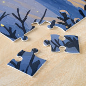 クリスマスツリーのサンタそり ジグソーパズル (側面)