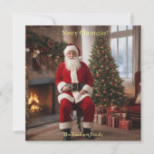 クリスマスツリーのサンタクロース シーズンカード (正面)