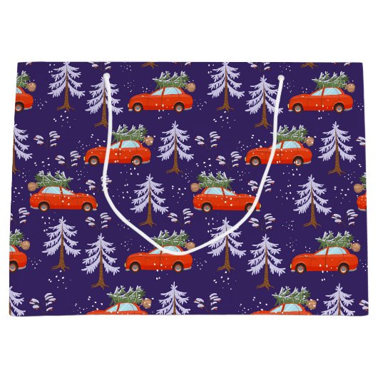 クリスマスツリーのショッピング ギフトバッグ (正面)