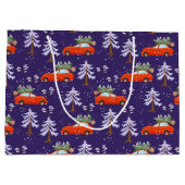 クリスマスツリーのショッピング ギフトバッグ (裏面)