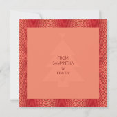 クリスマスツリーのシンプルな赤と緑のストライプ トリッピー (裏面)