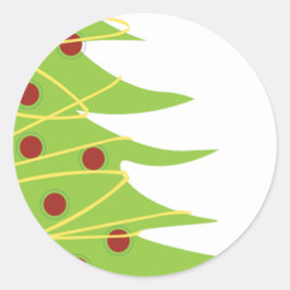 クリスマスツリーのシール ラウンドシール