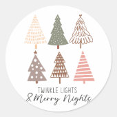 クリスマスツリーのシール ラウンドシール (正面)
