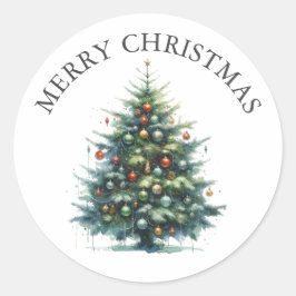 クリスマスツリーのシール ラウンドシール