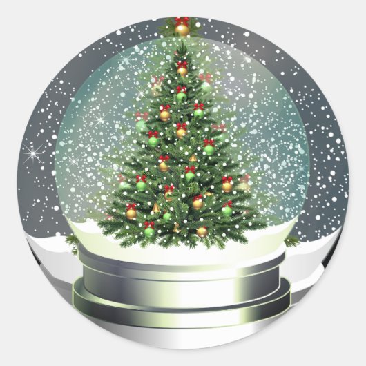 クリスマスツリーのシール ラウンドシール (正面)