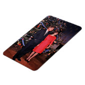 クリスマスツリーのジョン・ケネディ&ジャクリーン会長 マグネット (左側)