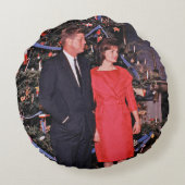 クリスマスツリーのジョン・ケネディ&ジャクリーン会長 ラウンドクッション (裏面)