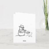 クリスマスツリーのジョークを言う甘い小さな赤いトラック シーズンカード (裏面)