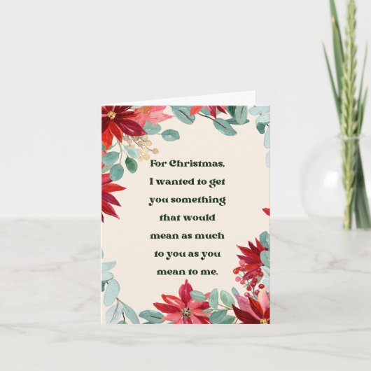 クリスマスツリーのジョークを言う甘い小さな赤いトラック シーズンカード (正面)