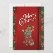 クリスマスツリーのジンジャーブレッドホリデー 招待状 (裏面)