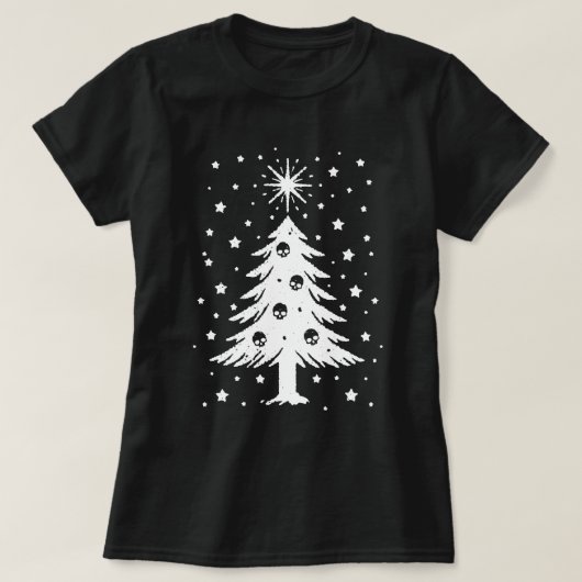 クリスマスツリーのスカル Tシャツ (デザイン正面)