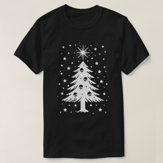 クリスマスツリーのスカル Tシャツ (デザイン正面)