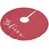 -クリスマスツリーのスカートの驚異を信じて下さい ブラッシュドポリエステルツリースカート (アングル)