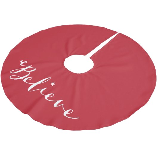 -クリスマスツリーのスカートの驚異を信じて下さい ブラッシュドポリエステルツリースカート (アングル)