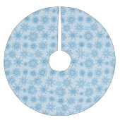 クリスマスツリーのスカート – 青の雪 ブラッシュドポリエステルツリースカート (正面)