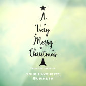 クリスマスツリーのスクリプトスター 白 黒 ウィンドウサイン (シート3)