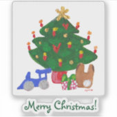 クリスマスツリーのステッカー！ シール (正面)