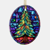 クリスマスツリーのステンドグラススタイル セラミックオーナメント (右)