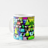 クリスマスツリーのステンドグラス コーヒーマグカップ (正面左)
