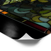 クリスマスツリーのステンドグラス ポスター (コーナー)