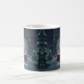 クリスマスツリーのスノーグローブ コーヒーマグカップ (中央)