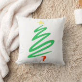 クリスマスツリーのスロー枕 クッション (ブランケット)