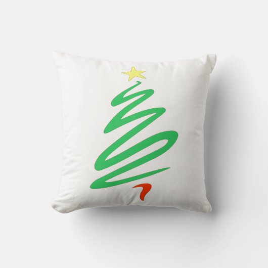 クリスマスツリーのスロー枕 クッション (正面)