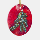 クリスマスツリーのセラミックサークルオーナメント セラミックオーナメント (右)