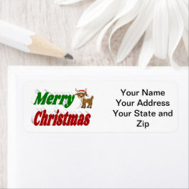 クリスマスツリーのタイプライト「サンタのトナカイ」 ラベル