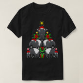 クリスマスツリーのタピールクリスマスアニマルギフト Tシャツ (デザイン正面)