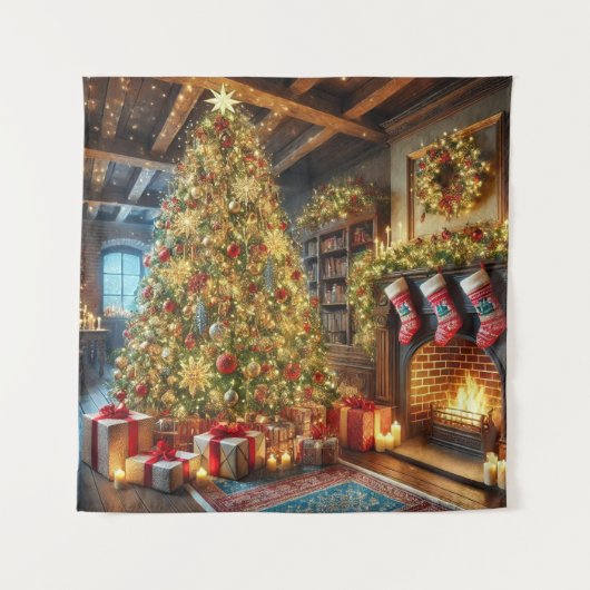 クリスマスツリーのタペストリー タペストリー (正面)