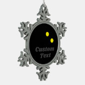 クリスマスツリーのダブルドットスカッシュボールオーナメント スノーフレークピューターオーナメント (左)