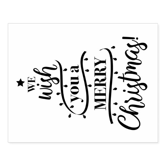 クリスマスツリーのデザインをあなたにプレゼントします ラバースタンプ (インプリント)