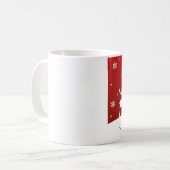 クリスマスツリーのトナカイの雪だるま マグカップ (正面左)