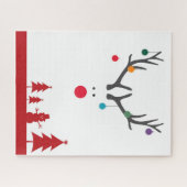 クリスマスツリーのトナカイ ジグソーパズル (横)