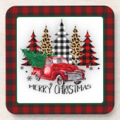 クリスマスツリーのトラック コースター (正面)