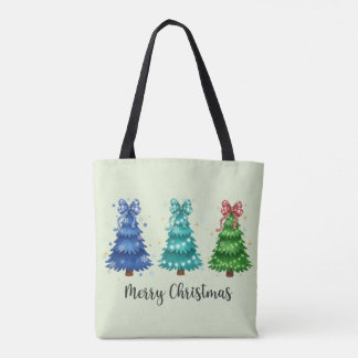 クリスマスツリーのトリオ トートバッグ