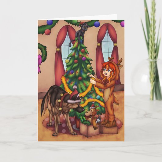 クリスマスツリーのトリミング カード (正面)