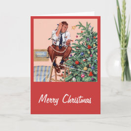 クリスマスツリーのトリミング シーズンカード