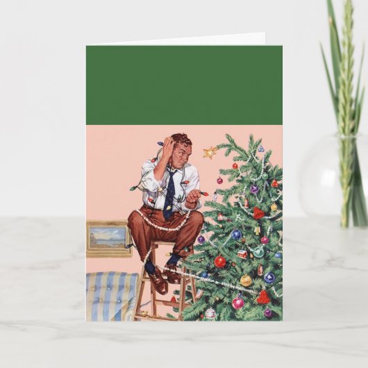 クリスマスツリーのトリミング シーズンカード (正面)