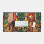 クリスマスツリーのトリミング デスクマット (キーボード&マウス)