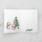 クリスマスツリーのハリネズミ 義理の兄弟 カード (内部)